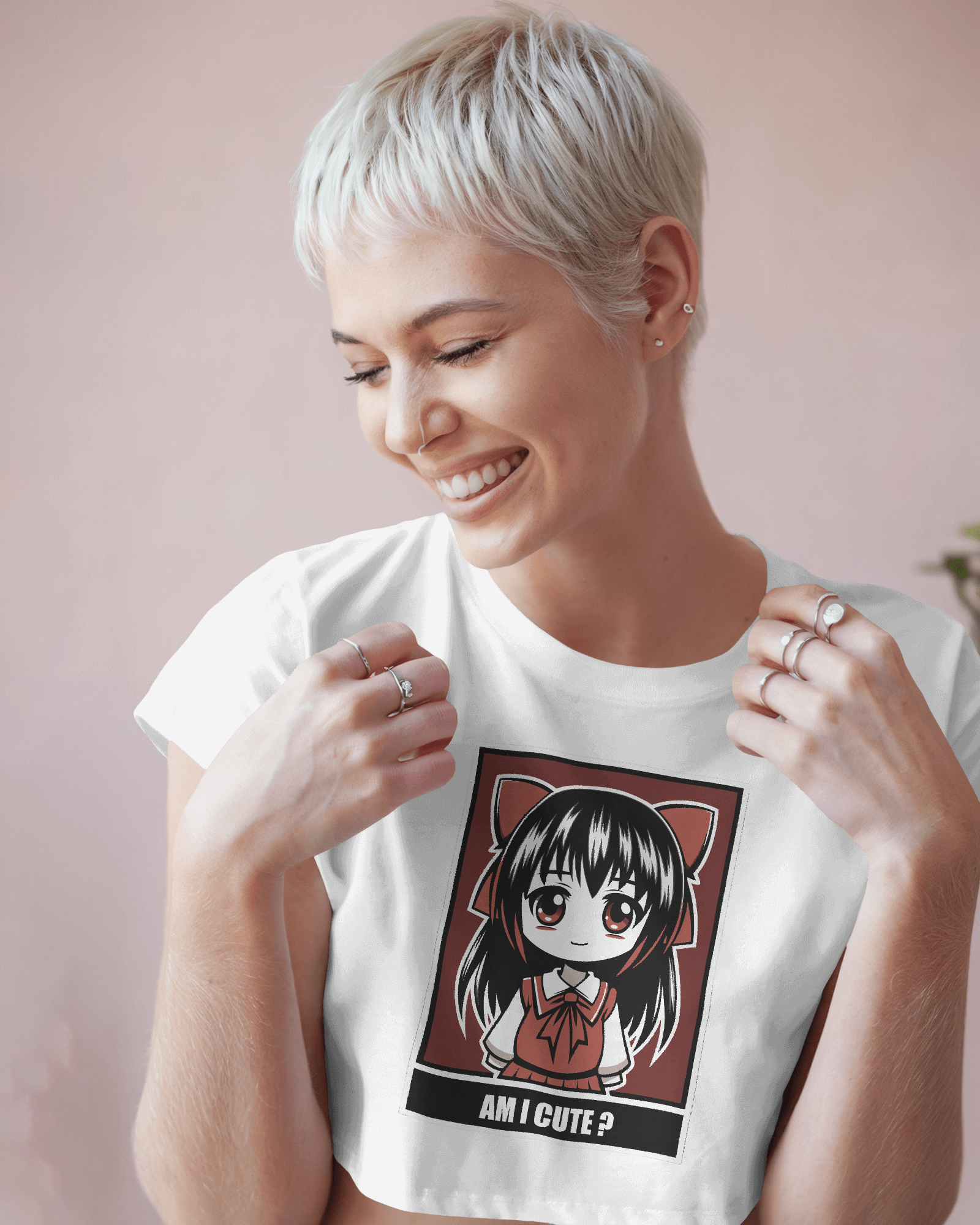 Chic Anime Printed Crop Tee (TAM-011)