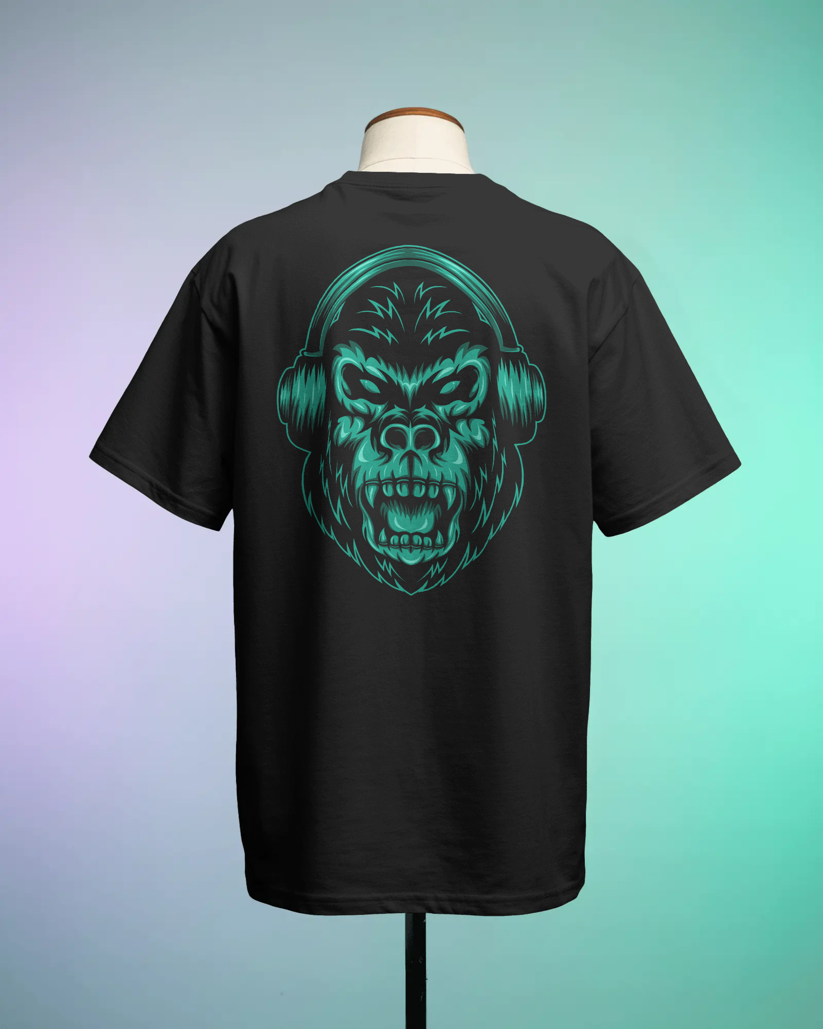 Gorilla HD back print premium oversized tshirt for music and streetwear lover by Tanabana A Manoram