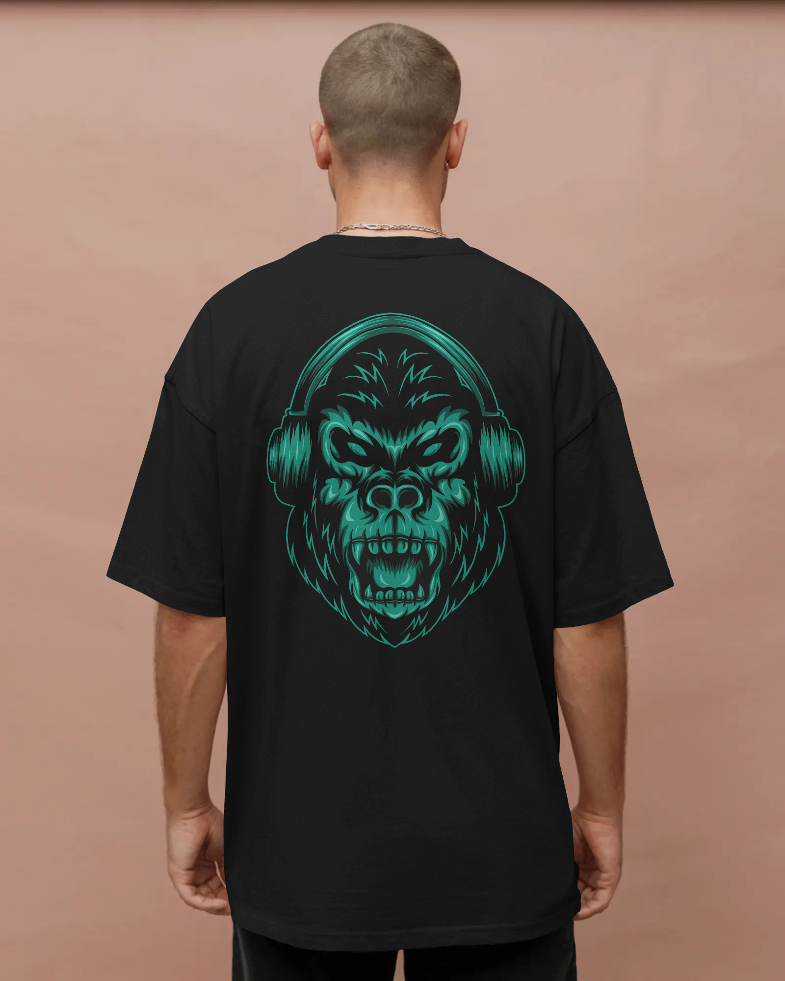 Gorilla HD back print premium oversized tshirt for music and streetwear lover by Tanabana A Manoram