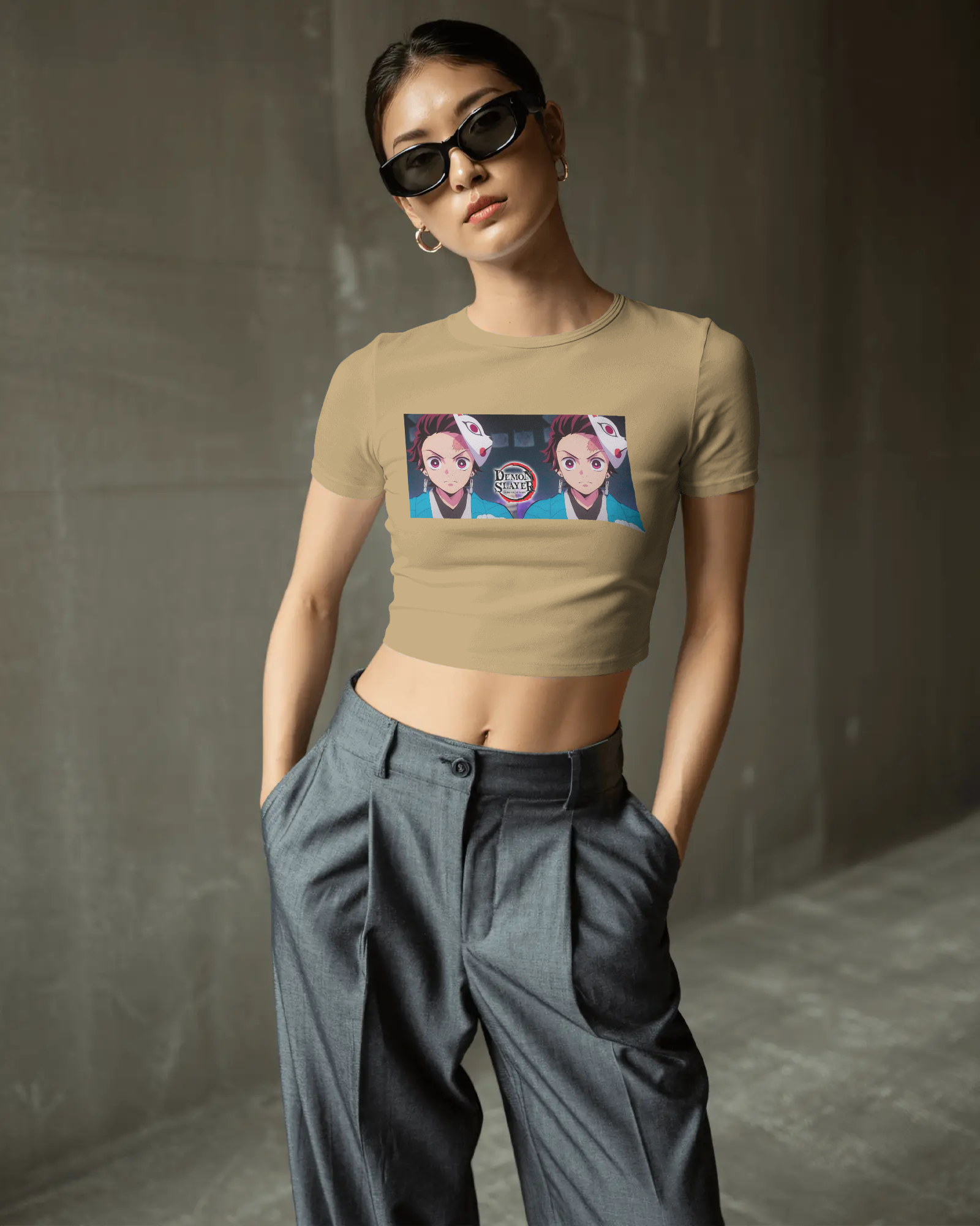 Women's cotton crop top