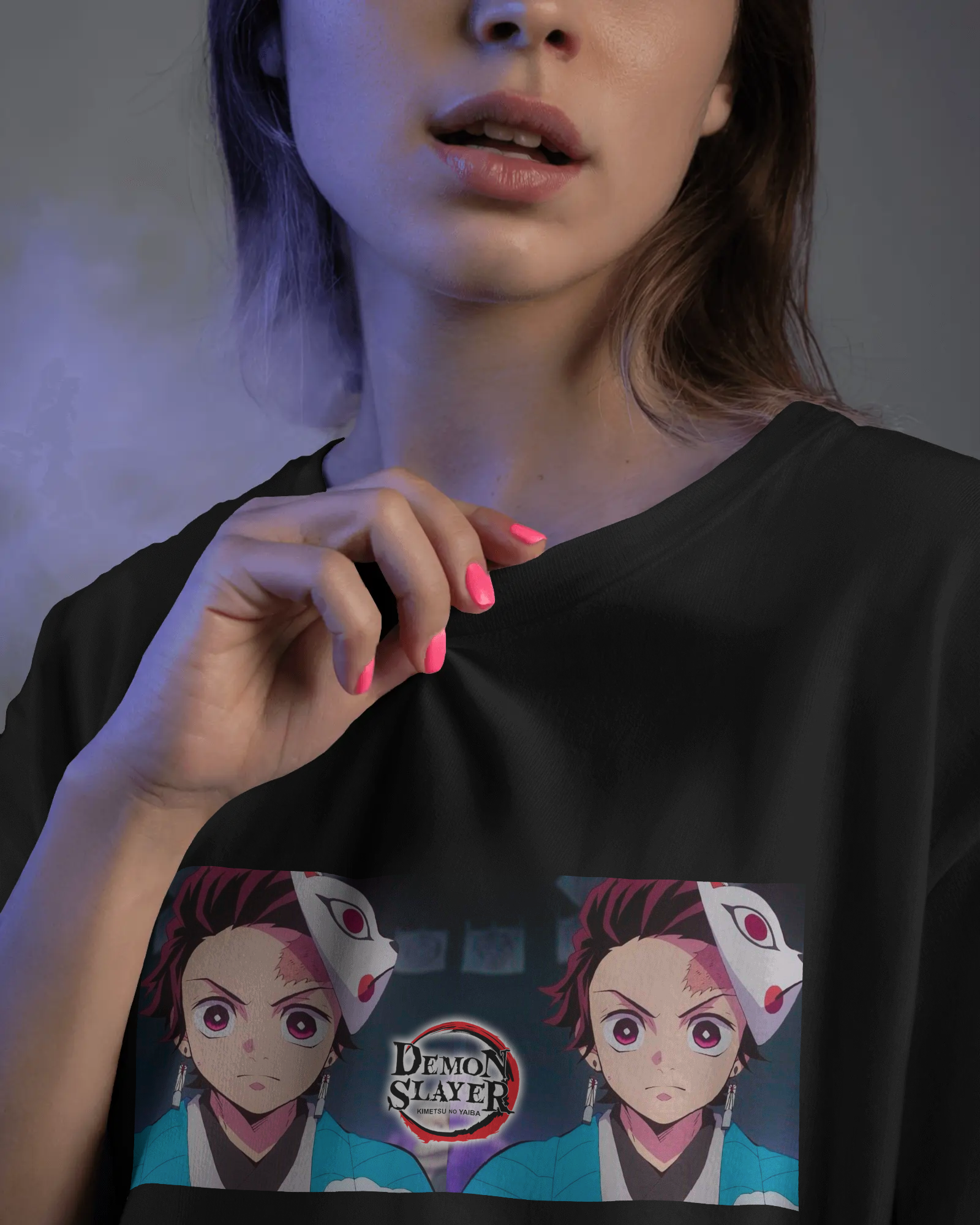 Unisex Cotton Oversized T-Shirt: Tanjiro